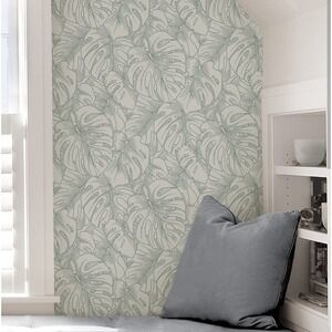 Scott Living Nu Wallpaper PATTERN SLS3977 Sage Borneo - 20.5in x 18ft NEW SEALED